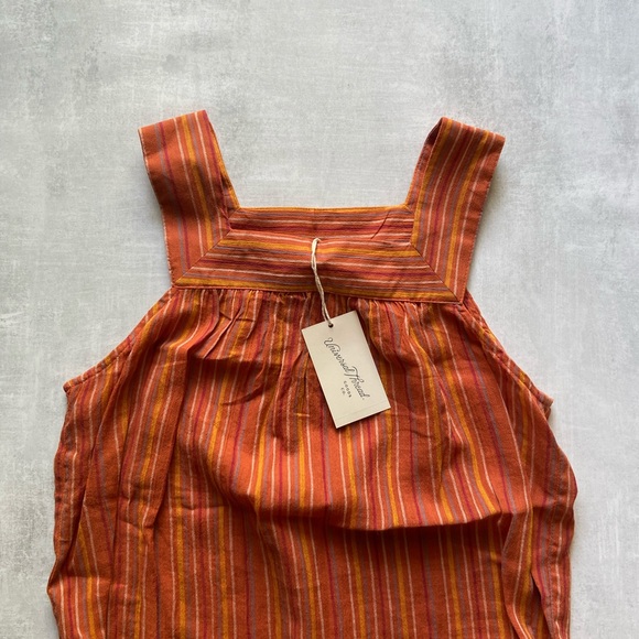 UNIVERSAL THREAD striped peasant square neck top - Picture 1 of 6